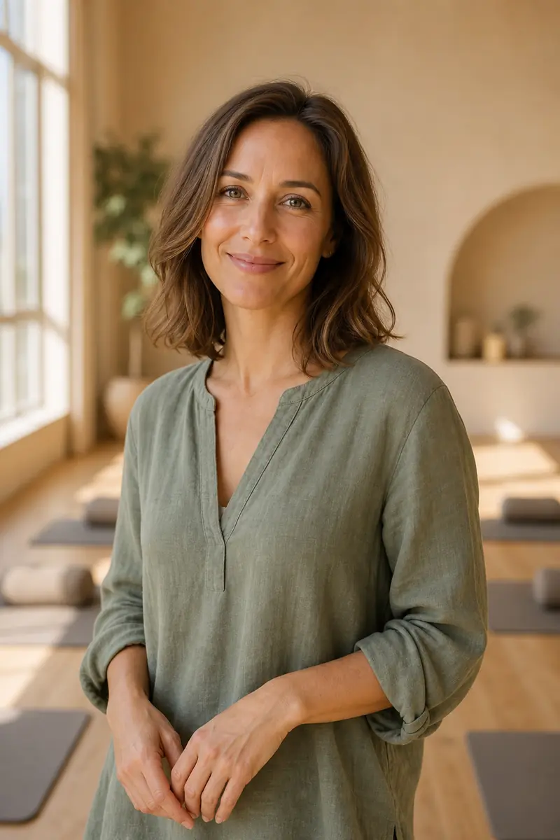 Maya Chen, vinyasa and breathwork teacher